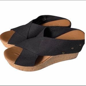 Sonoma cork wedge studded slip-on sandals, Size 7